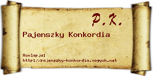 Pajenszky Konkordia névjegykártya